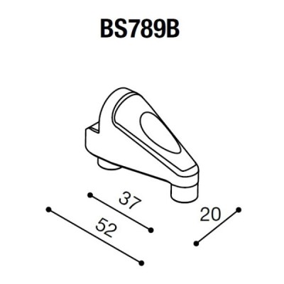 Montážní adaptér BS789B pro zpětná zrcátka RIZOMA do kapotáže - pro motocykly DUCATI 899/1199 Panigale, černý, (1kus)